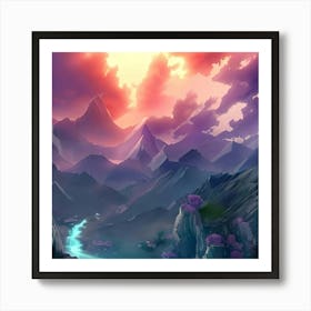 Mountain Landscape 1 Art Print