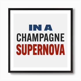 Champagne Supernova 2 Square Art Print