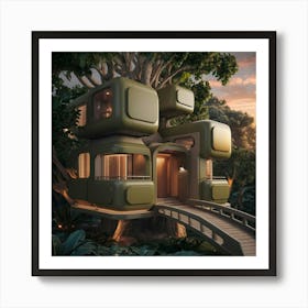 Futuristic Tree House 9 Art Print