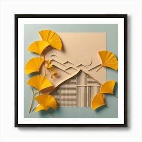 Origami, paperart Art Print