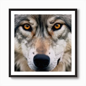 Portrait Of A Wolf Art Print