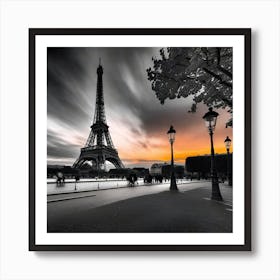 Sunset In Paris 13 Art Print