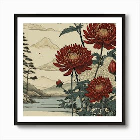 Chrysanthemums 2 Art Print