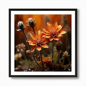 Vibrant Wild Flowers Tall Wild Flowers Art Print