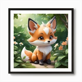 Chibi Fox Art Print