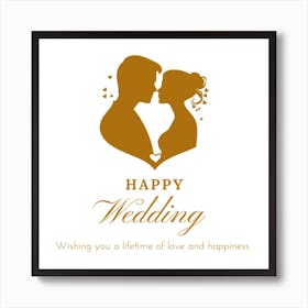 Happy Wedding Art Print