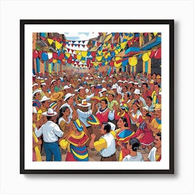 Venezuelan Street Scene Art Print