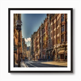 Sunny City Street Art Print