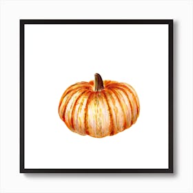 Watercolor Pumpkin Art Print