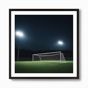 Soccer Field At Night 1 Art Print