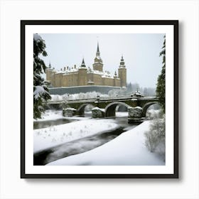 Snowy Castle In Spain Art Print