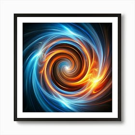 Abstract Swirling Vortex Poster