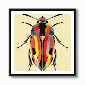 Bug on yellow Art Print