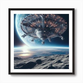 Spaceship In Space 29 Art Print