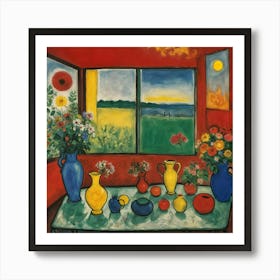 Table With Vases Art Print