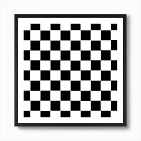 Grid Domino Bench And Black Art Print