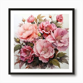 Pink Peonies Art Print