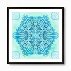 Hand Drawn Floral Mandala 03 1 Art Print