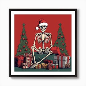 Merry Christmas! Christmas skeleton 31 Art Print