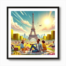 Paris In The Park Art Print