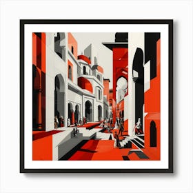 Red City 1 Art Print