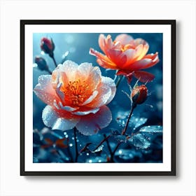 Roses In The Rain Art Print