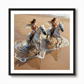 Angels On Horses Art Print