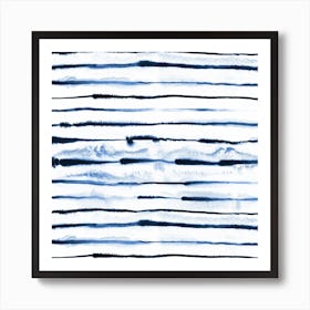 Electric Ink Lines White Art Print