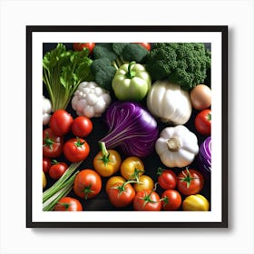 Colorful Vegetables Art Print