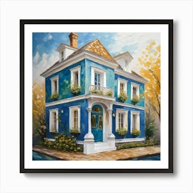 Blue House Art Print