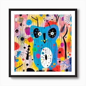 Owl colorful Art Print