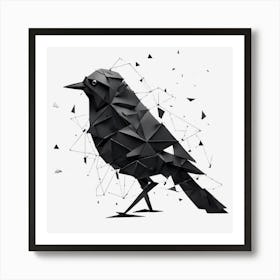 Low Poly Bird Art Print