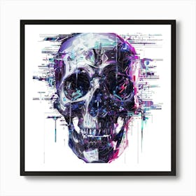 Digital Skull 2 Art Print