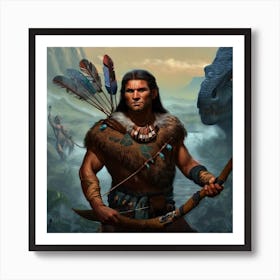 Native American Warrior Poster