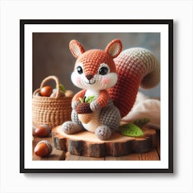 Amigurumi, Squirrel Art Print