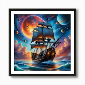 Sailor In Space Art Print