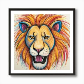 Lion Head 13 Art Print