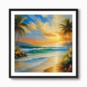 Sunset At The Beach 81 Poster