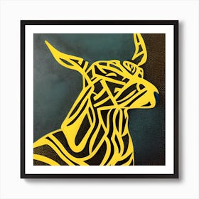 Animal Lineart Silhouette Art Print