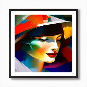 Woman In A Hat Art Print