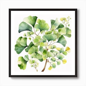 Tropical leaves of ginkgo biloba 5 Art Print