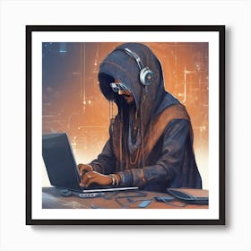 Indian AI Coder Art Print