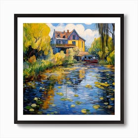 Palette Dance: Riverside Impression Art Print