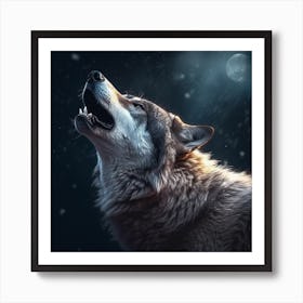 Howling Wolf 2 Art Print