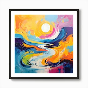 Swirling Sunscape Art Print