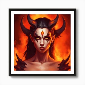 Seductress of the Flames Art Print