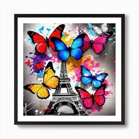 Butterflies In Paris 15 Art Print