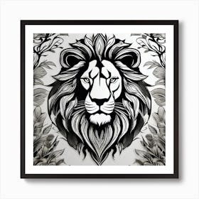 Lion Head 25 Art Print