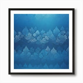 Frosted Trees Art Print