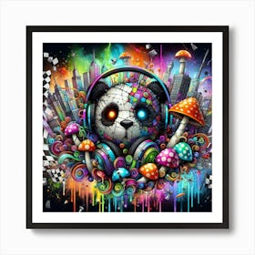 Psychedelic Panda 20 Art Print